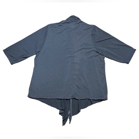 Torrid Gray Open Waterfall Lightweight Knit Sweater Cardigan Sz 2X(Torrid Sz 2) - Picture 2 of 10